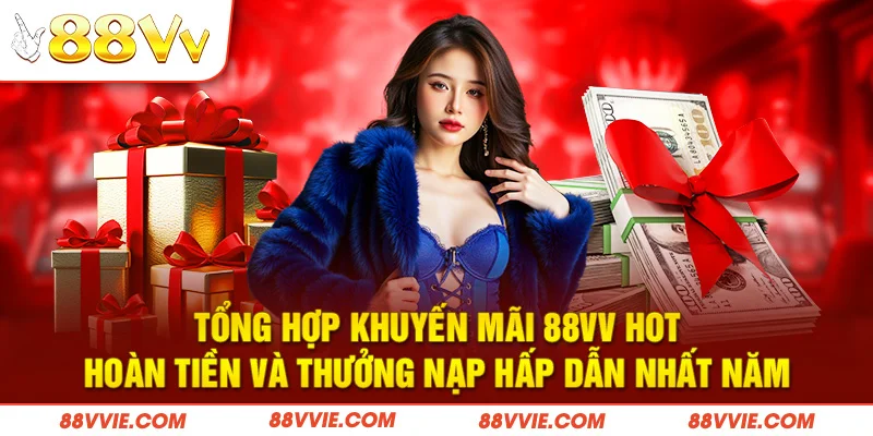 Tổng hợp khuyến mãi 88vv hot, hoàn tiền và thưởng nạp hấp dẫn nhất năm