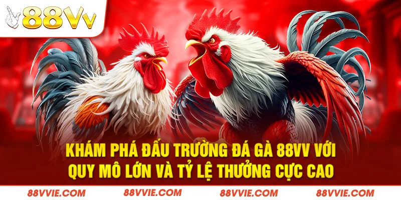 Khám phá đấu trường đá gà 88vv với quy mô lớn và tỷ lệ thưởng cực cao